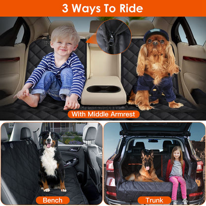 Waterproof Back Seat Cover with Safety Tether