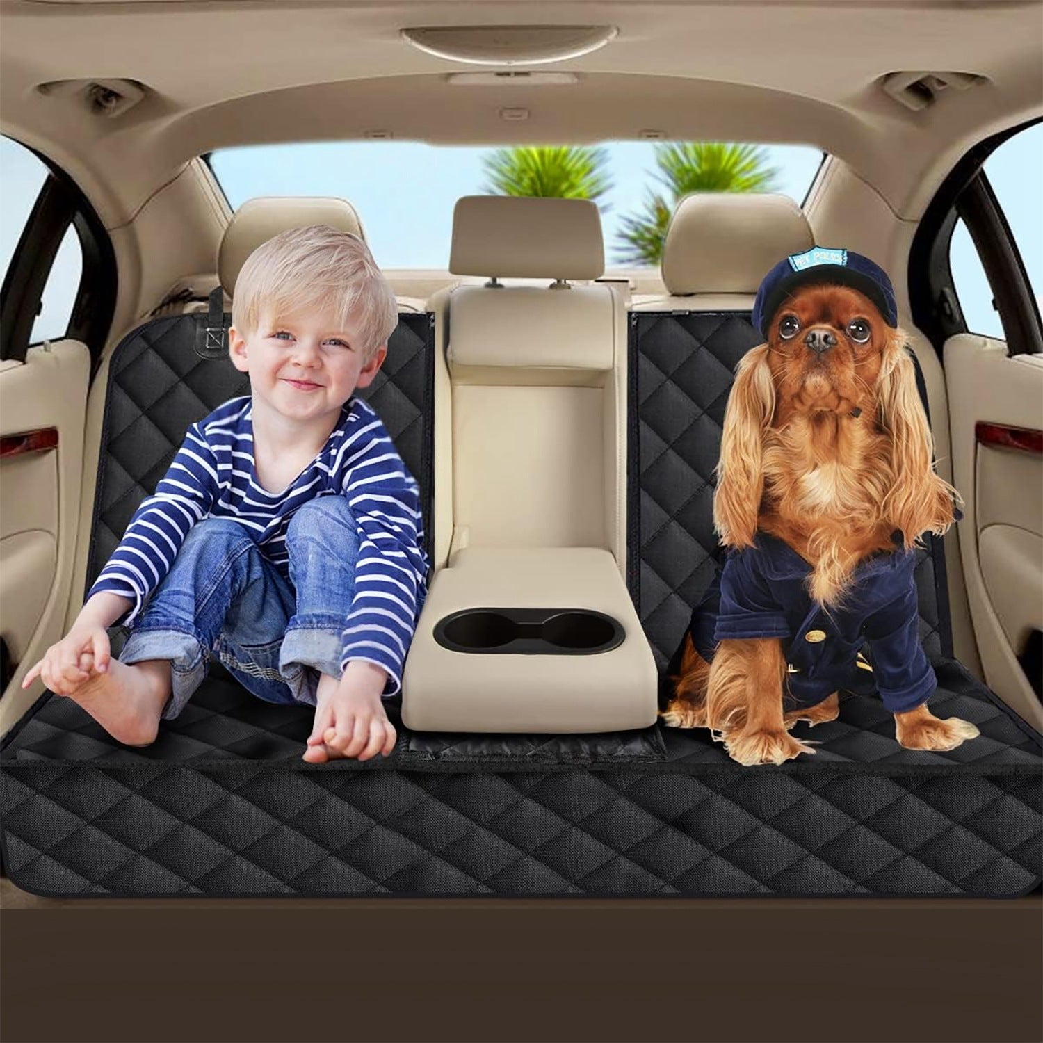 Waterproof Back Seat Cover with Safety Tether
