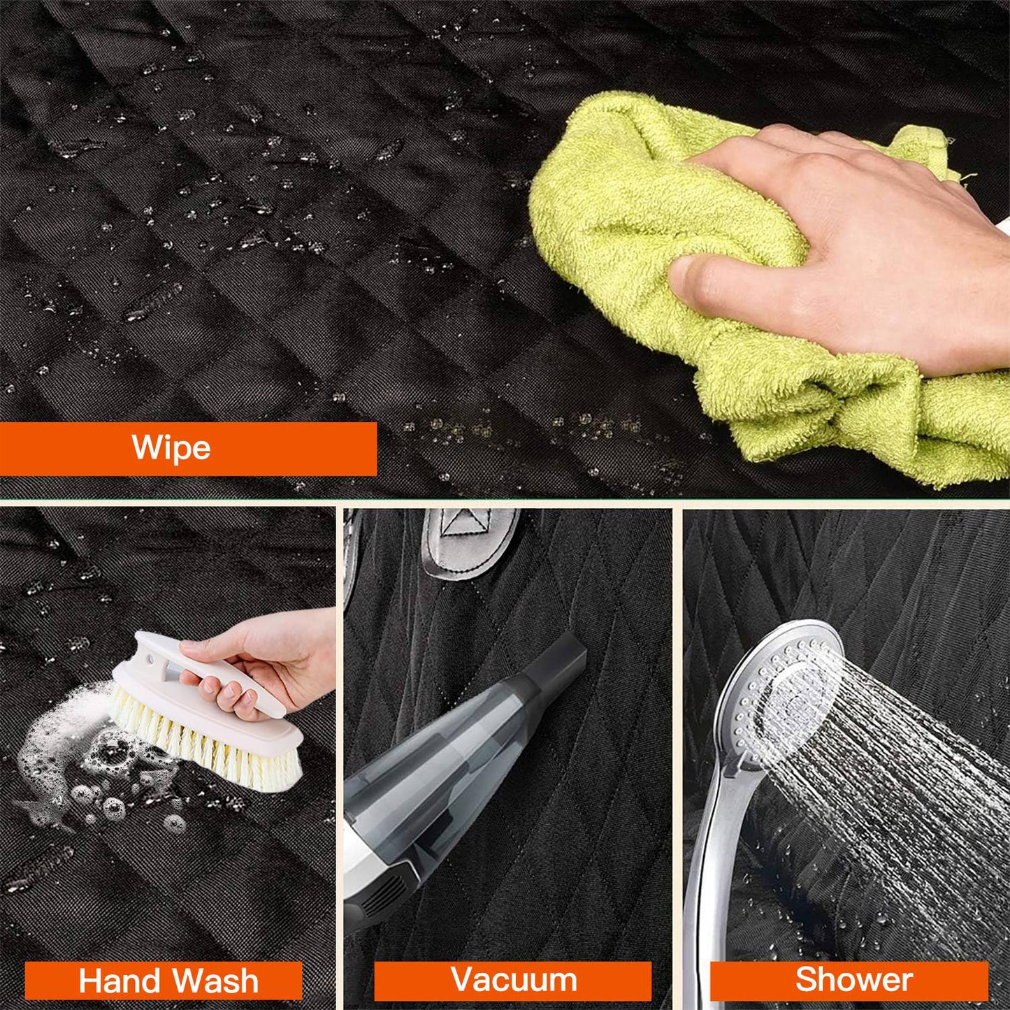 Waterproof Back Seat Cover with Safety Tether