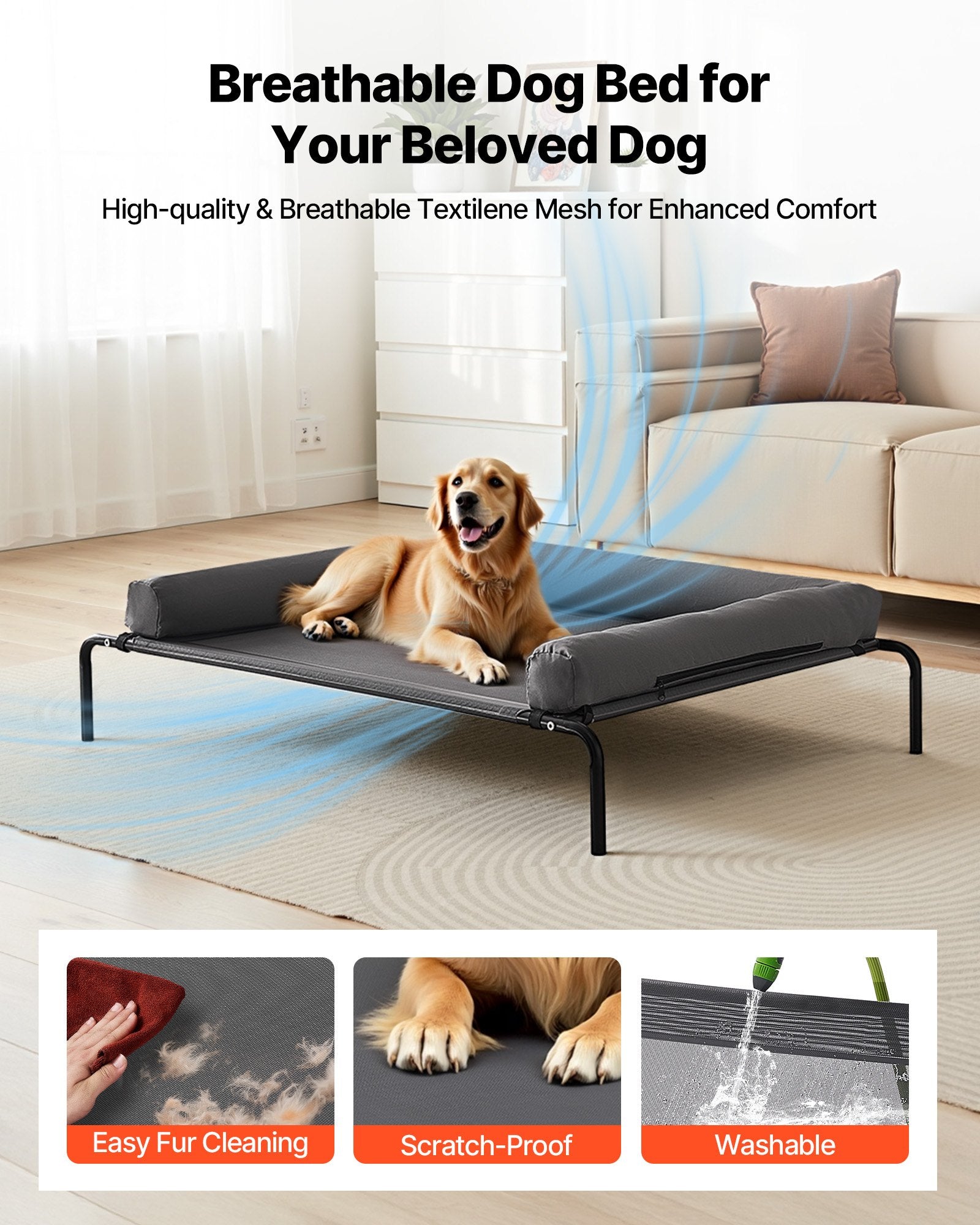 Elevated Cooling Cot Bed