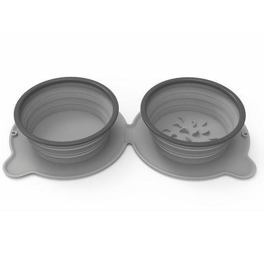 Collapsible Double Travel Bowl — Marloft, product photo 1 of 17