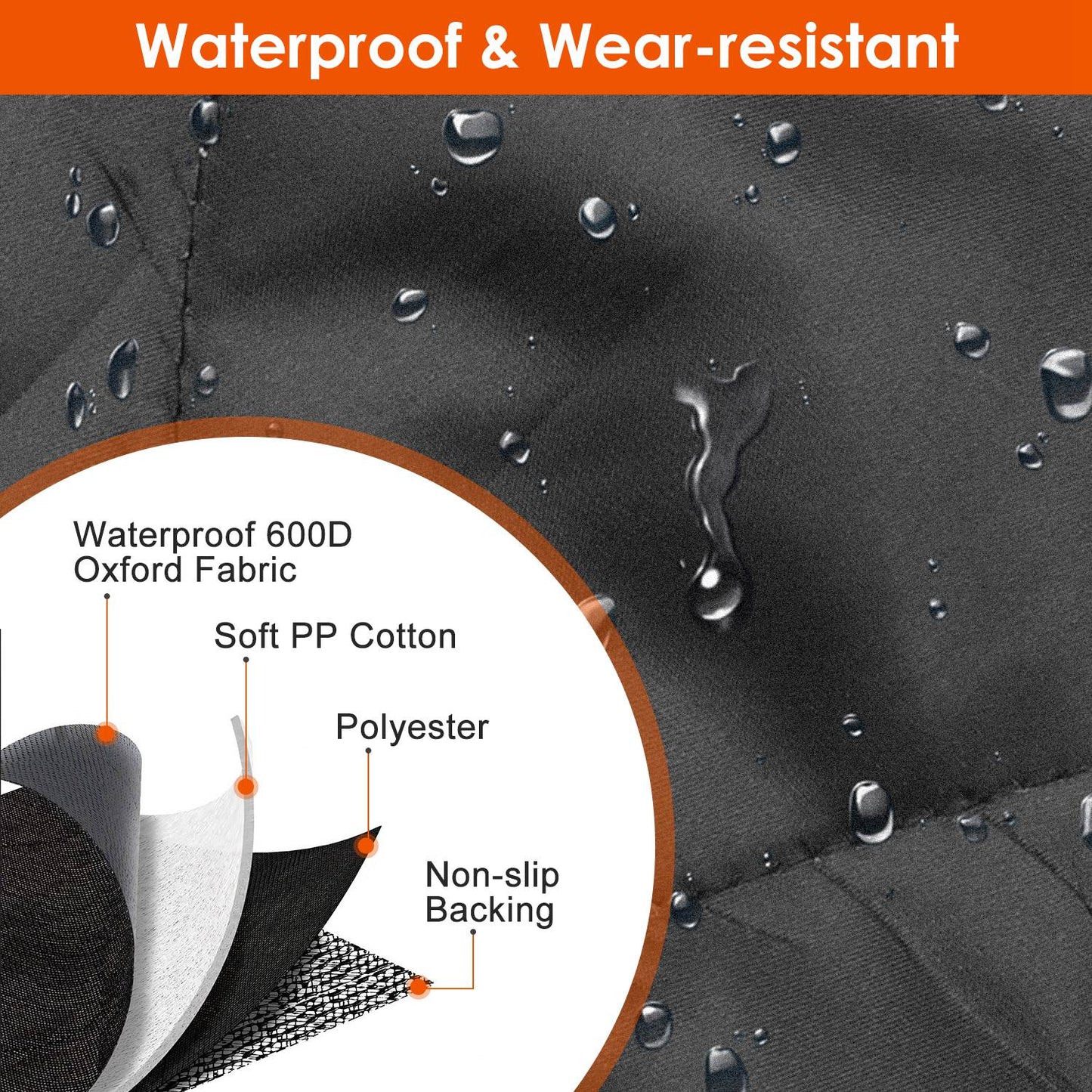 Waterproof Back Seat Cover with Safety Tether