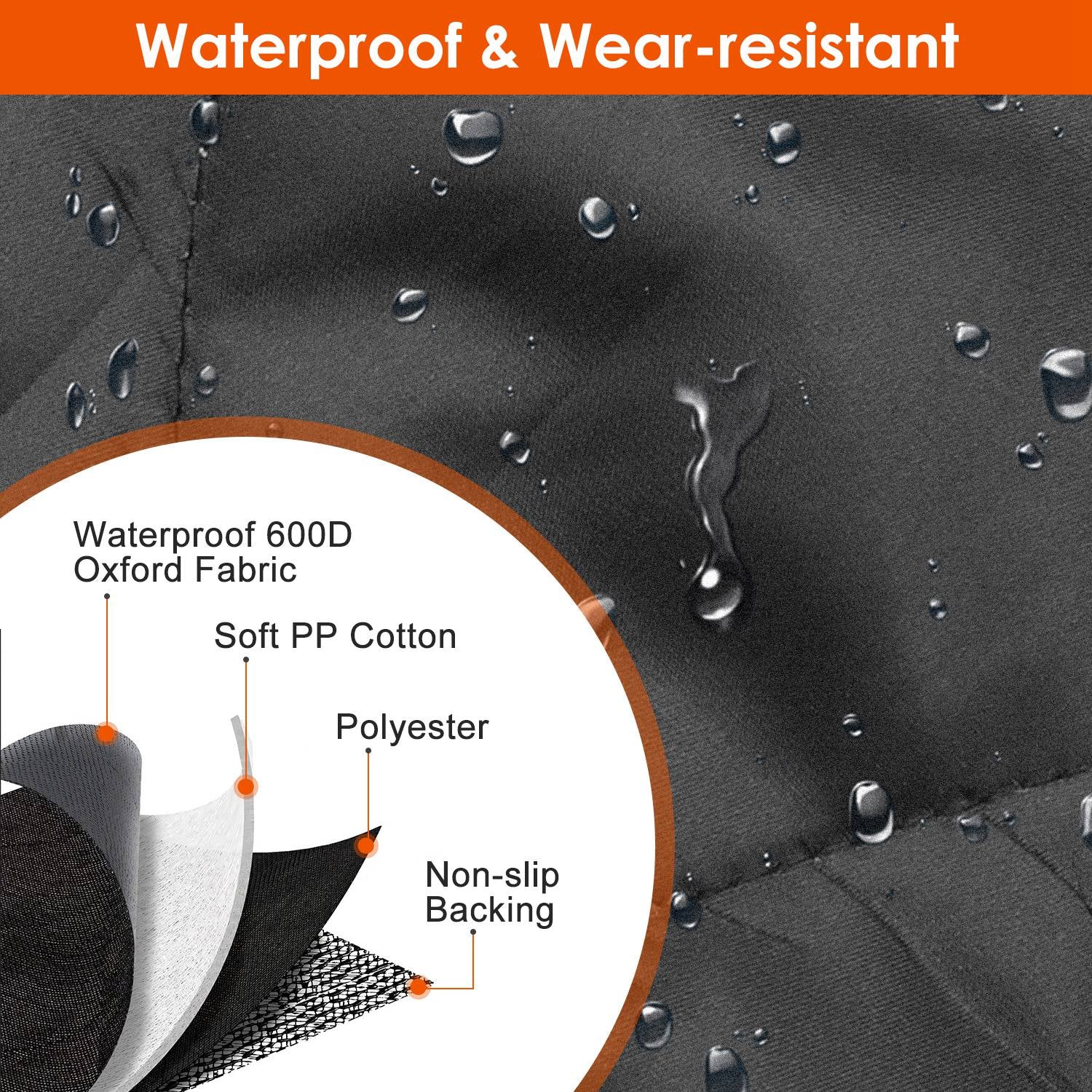 Waterproof Back Seat Cover with Safety Tether