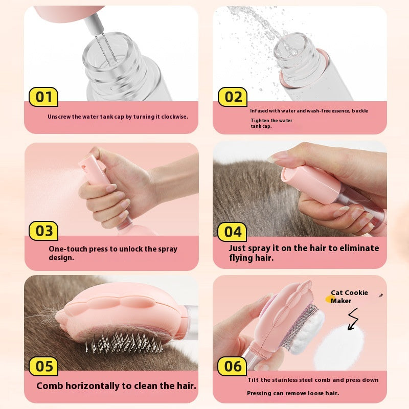 2-in-1 Self-Cleaning Grooming Brush — Marloft, product photo 5 of 12