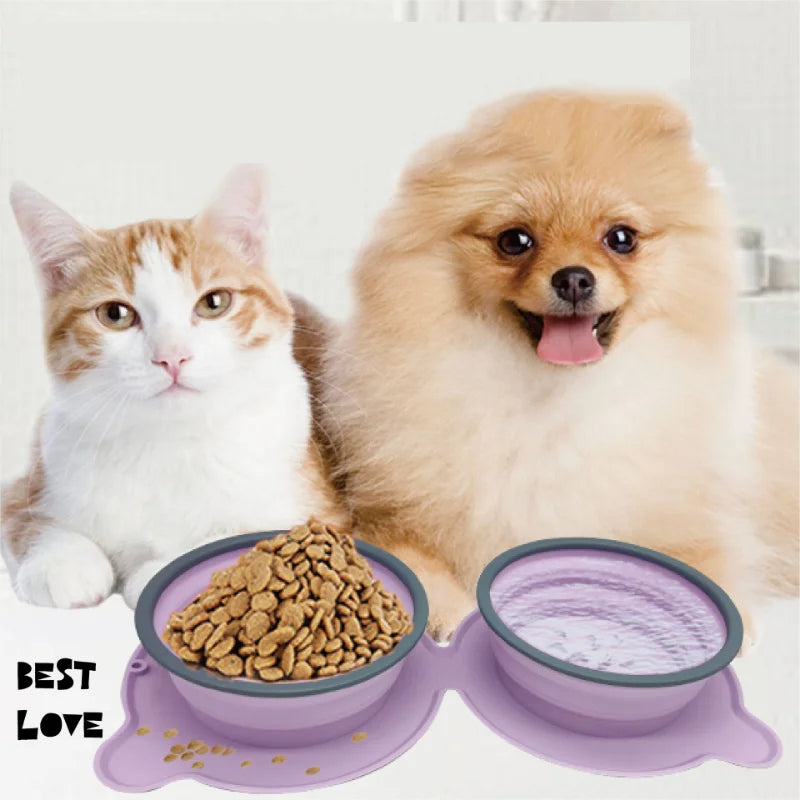 Collapsible Double Travel Bowl — Marloft, product photo 2 of 17