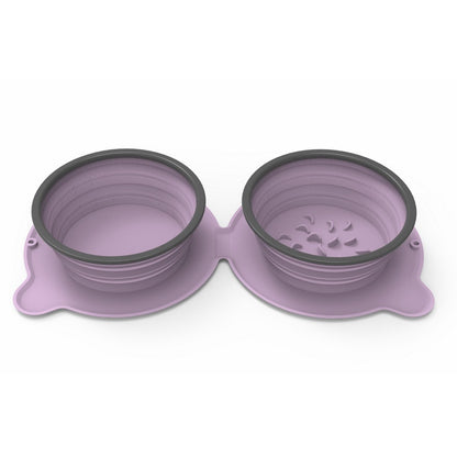 Collapsible Double Travel Bowl — Marloft, product photo 5 of 17