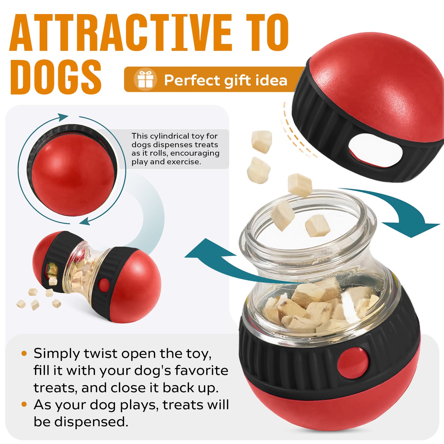 Adjustable Treat-Dispensing Puzzle Ball
